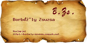 Borbély Zsuzsa névjegykártya